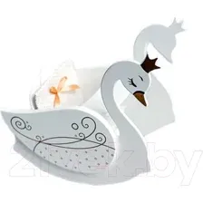 Аксессуар для куклы Leader Toys Shining Crown Стульчик для кормления Изящный лебедь / 72220 (белый)