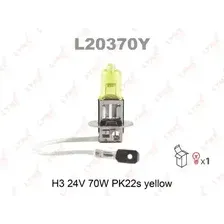 Автолампа PK22s LYNXAUTO L20370Y H3 24