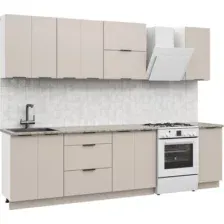 Готовая кухня Mio Tesoro Софти-220 без столешницы (белый/кашемир)