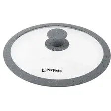 PERFECTO LINEA 25-026340 Крышка стеклянная, 260 мм, с силиконовым ободом, круглая, Handy Plus (Хенди Плюс), LINEA