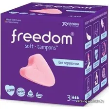 Тампоны без аппликатора JoyDivision Freedom Normal для спорта и секса 3 шт