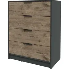 Комод Интерлиния Концепт КТ-К80 (дуб веллингтон/антрацит)