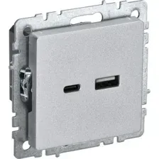 Розетка USB IEK Brite BR-U22-018-K47