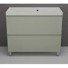 Symbolite Тумба под умывальник Манхэттен 100 Plus 2 ящика + Line 100x48 (олива/жасмин)