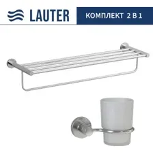 Набор аксессуаров для ванной Lauter 21TS20115 + 21TS2011 (Chrome, 2 предмета)