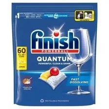 Капсулы для посудомоечных машин "Finish" Powerball Quantum Лимон, 60шт
