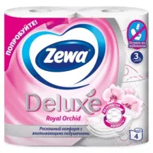 Бумага туалетная Zewa Deluxe Royal Орхидея 4 шт.