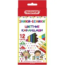 Набор цветных карандашей Пифагор Эники-Беники 181346 (12шт)