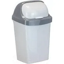 Мусорное ведро Idea Ролл Топ / М2466 (15л,мраморный)