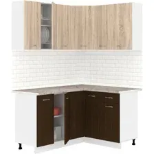 Готовая кухня Кортекс-мебель Корнелия Лира 1.5x1.3 (дуб сонома/венге/марсель)