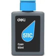 Контейнер с чернилами Deli 511C (65мл, голубой)