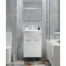 Mixline Тумба с умывальником АлАн-55 554982 + Уют 55 (белый)