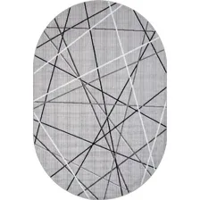 Ковер для жилой комнаты Merinos Silver F395-OVAL-GRAY (1.5x3)