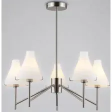 Люстра Ambrella LH57123/5 SN/FR (никель/белый матовый)