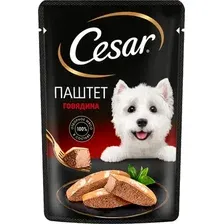 Влажный корм для собак Cesar паштет с говядиной (80г)