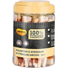 Лакомство для собак Мнямс палочки, курица/утка, 340 г