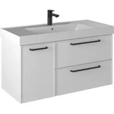 Briz Тумба с умывальником Кватро т20-100 Грэмми 246 03-20100-19 00 БЕЛ (белый матовый)