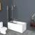 Стеклянная шторка для ванны BelBagno UNO-V-2-100/150-C-Cr