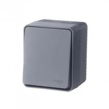 ATLASDESIGN PROFI IP54 О/У 1-клавишный ВЫКЛЮЧАТЕЛЬ, сх.1, 10АХ, АНТРАЦИТ
