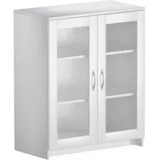 Тумба Mio Tesoro Сириус 2 двери со стеклом 78x95 2.02.03.360.1 (белый)