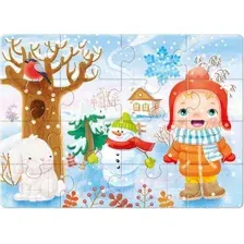 Мозаика/пазл Baby Toys First Puzzle Времена года. Зима 04158