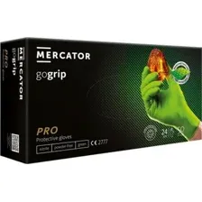 Нитриловые перчатки Mercator GoGrip защитные (XL, 50 шт, зеленый)