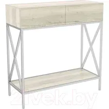 Консольный столик Hype Mebel Лесс 80x40 (белый/древесина белая)