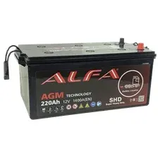 Автомобильный аккумулятор ALFA battery AGM (3) Евро 1400A / LPM12-210HD (220 А/ч)