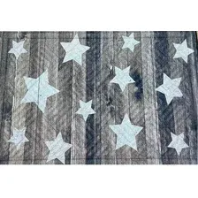 Коврик грязезащитный Multy Home Rambo-Lima 43x63 / SH50001583 (серый/бежевый/звезды)