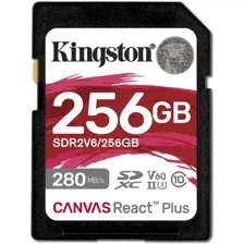 Карта памяти Kingston Canvas React Plus SDXC 256GB (SDR2/256GB)