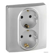 Розетка Legrand Etika 672433 (алюминий)