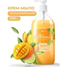 Grass Крем-мыло жидкое увлажняющее Milana манго и лайм 1000 мл