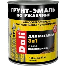 Грунт-эмаль DALI По ржавчине 3в1 База С (1.8л, бесцветный)