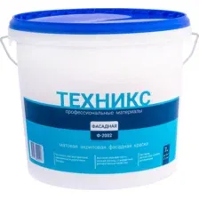 Краска акриловая ТЕХНИКС Ф-2002 P Фасад серая 7 кг
