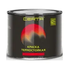 Краска Certa Термостойкая 9011 800С 0.4 кг (черный полуглянец)