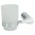 Стакан для зубной щетки и пасты Swensa Lock SWR-6600-33-CRM (белый/хром)