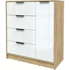 Тумба Интерлиния Концепт КТ-Т90 Глосс (дуб золотой/белый глянец)