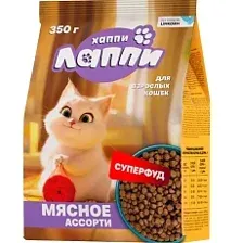 Хаппи Лаппи для кошек (Мясное ассорти) 350 г