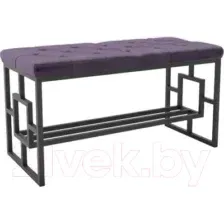 Банкетка Hype Mebel Квадро Люкс (черный/фиолетовый)