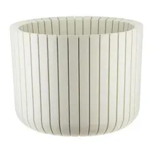 Кашпо ШАТО D250мм H200мм 8л (белый ротанг) IDEA, М3039