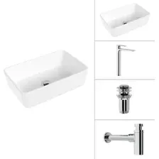 Умывальник Lauter 21674A + Reef 21CK8678C + сифон 21635CH + дон.клапан 21190CH (хром)