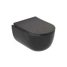 Подвесной унитаз CeramicaNova Modena CN6063MB Rimless Soft Close (черный матовый)