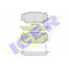 Тормозные колодки дисковые передняя ось ICER 182373