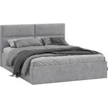 Кровать Трия Глосс универсальный тип 1 140x200 (микровелюр Wellmart Silver)