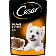 Корм консервированный полнорационный CESAR для взрослых собак все пород с уткой 85 г