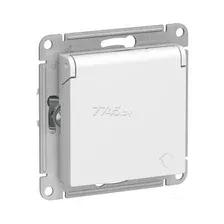 Розетка скрытая с заземлением SYSTEME (SCHNEIDER) ELECTRIC AtlasDesign белая (ATN000146)