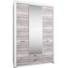 Шкаф распашной Anrex Olivia 3D2S Z Вудлайн Кремовый/Дуб Анкона