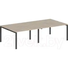 Комплект письменных столов Norden 240x143.8x75 / SG.254.OL.63.AN (антрацит/дуб светлый)