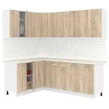 Готовая кухня Кортекс-мебель Корнелия Лира 1.5x2.2 (дуб сонома/королевский опал)