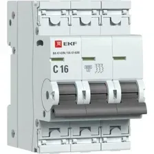Выключатель автоматический EKF PROxima ВА 47-63N 3P 16А (C) 6кА M636316C